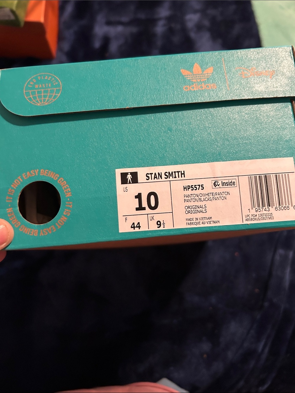 ADIDAS Stan Smith Disney Moana Women Sneakers Box Teal with Coral Accents - Picture 4 of 9